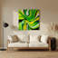 Abstrait art fluide en métal vert 52-1440881108