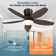 36/42/48" Flush Mount Low Profile Ceiling Fan With Light And Remote/app Control