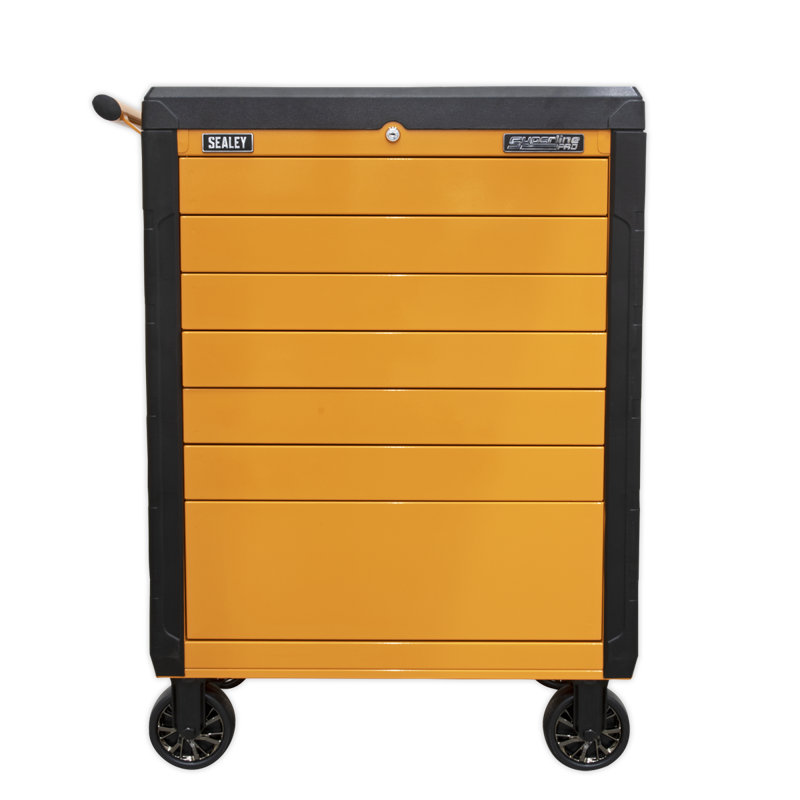 Single Storage Cabinet - 99.3 cm H x 70.2 cm W x 47.7 cm D, Orange