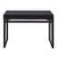 Bureau rembourré, acier noir, bois noir et velours argenté