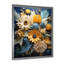 " Abstract Blue And Beige Sunflowers I "-97193112-97193113