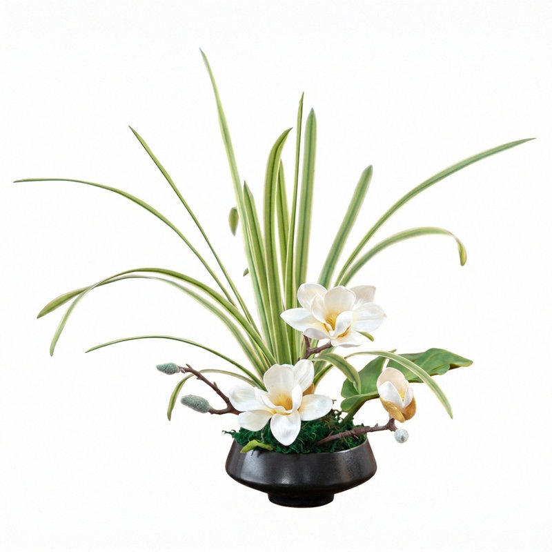 51 cm H Artificial Faux Floral in Ceramic Pot