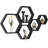 Hexagon Floating Shelves Wall Mounted Solid Wood Honeycomb Shelves For Bathroom Kitchen Bedroom Living Room Farmhouse Decor Storage Shelf