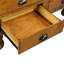 Table basse rectangulaire en bois massif pour le salon, table basse antique de 40 pouces à 4 tiroirs, table basse en bois avec pieds décoratifs à rivets, assemblage facile-90626768