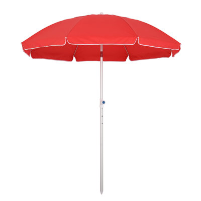 Arlmont & Co. Arc. Parasol de plage 6 pi avec sac de transport inclinable réglable pour l'extérieur