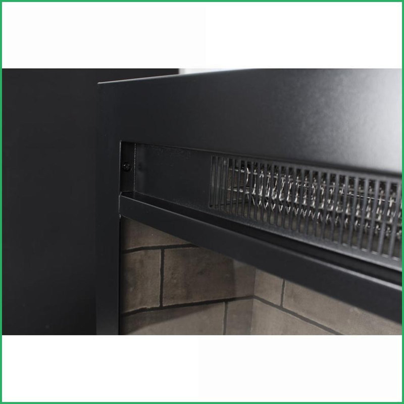 Electric Fireplace Insert, 28 Inch Multicolored Flames Adjustable Brightness | Tempered Glass+Sheet Metal | Primary Living Space