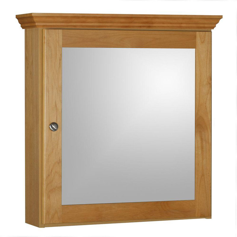 Armoire à pharmacie à fixation murale Simplicity, Aulne naturel, Droite, H 27 po x l 24 po x P 6,5 po