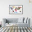 Hipster Mapa Mundi - impression sur toile tendue-67049762-67049763