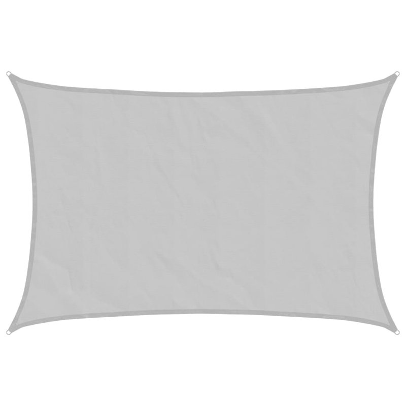 Caliel 100% Polyester Oxford Rectangle Shade Sail, 3m x 5m, Light Grey