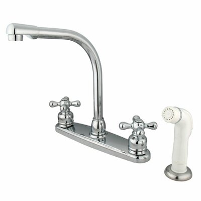 Victorian Double Handle Kitchen Faucet with Side Spray -  Elements of Design, EB711AX