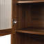 Armoire de cuisine avec étagère de rangement à plusieurs niveaux, 2 tiroirs et porte vitrée