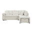 Canapé-lit modulaire en L 86,6 po avec repose-pieds et coussins-854901100