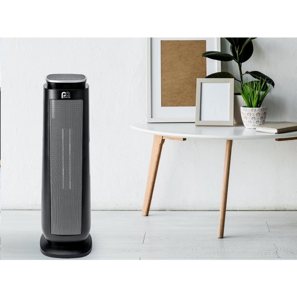 For Living Portable Ceramic Space Heater w/Thermostat, 1500W, Black