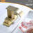 4-inch Centerset Double Handle Waterfall Bathroom Sink Faucet with Drain Kit Included-98449795
