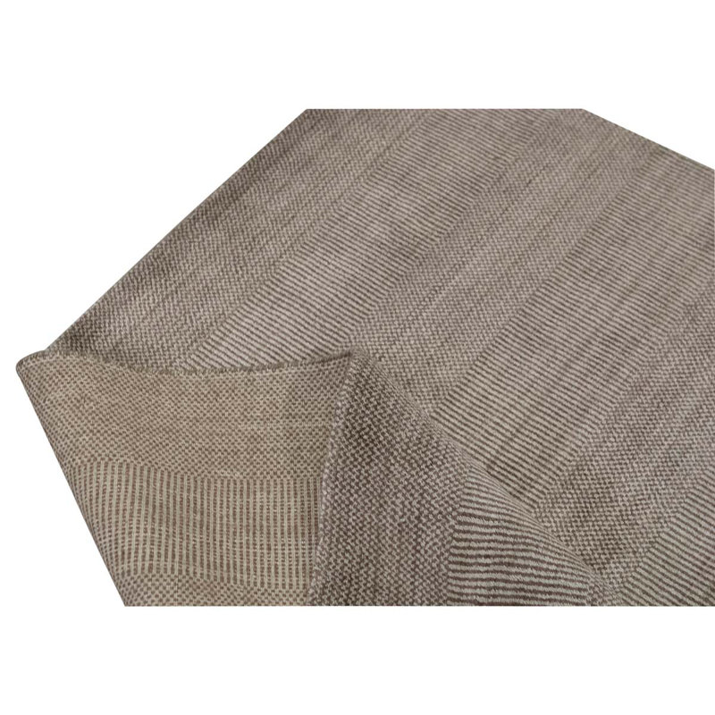 Wool Striped Area Rug in Gray