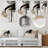 Black, White And Gold Expression I - Abstract Metal Wall Art-1996159707
