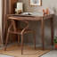 Petit bureau d'écriture simple en bois massif brun noisette-47598951