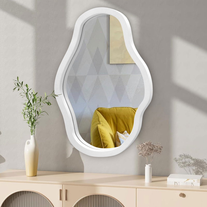 Miroir décoratif irrégulier, Blanc