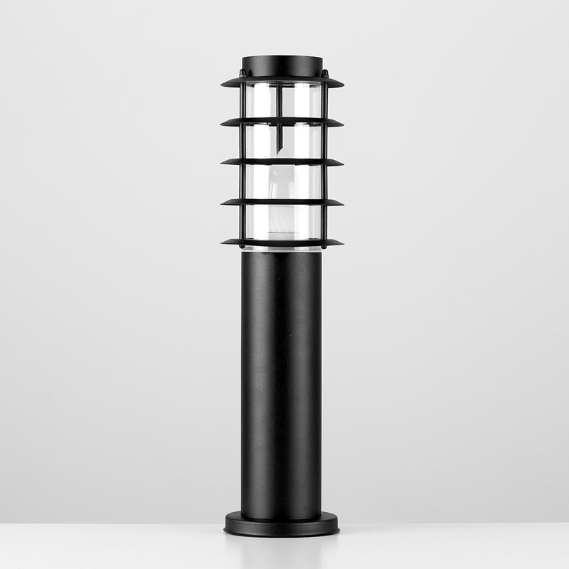 Melani Bollards, 45cm H x 11.5cm W x 11.5cm D, Black