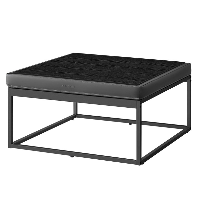 Square Coffee Table, Footstool, Dove Gray
