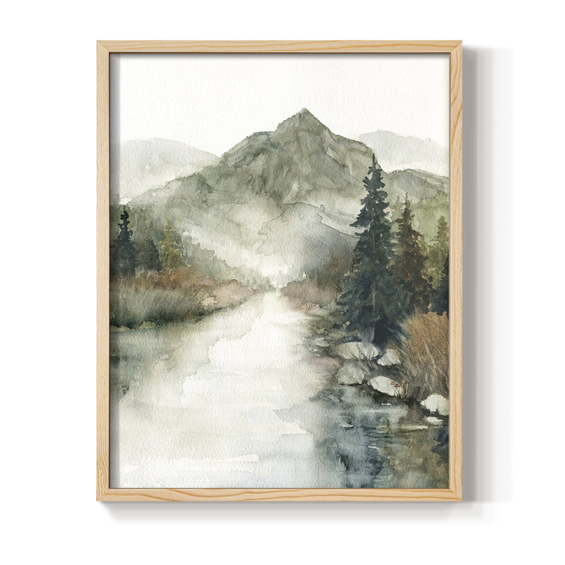 «Woodland Harvest Landscape», reproduction encadrée - bois massif, Naturel, H 21 po x l 17 po