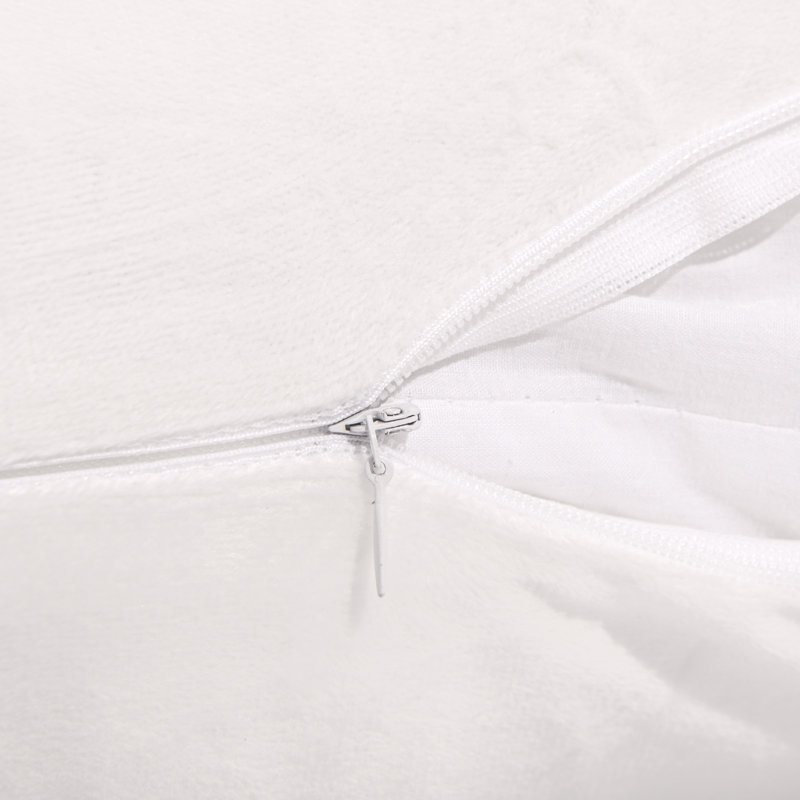 Housse de coussin carré en velours, H 24 po x l 24 po, Blanc