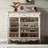 Solid wood hand-painted vintage shoe cabinet 24 Pair Solid Wood Shoe Storage Cabinet