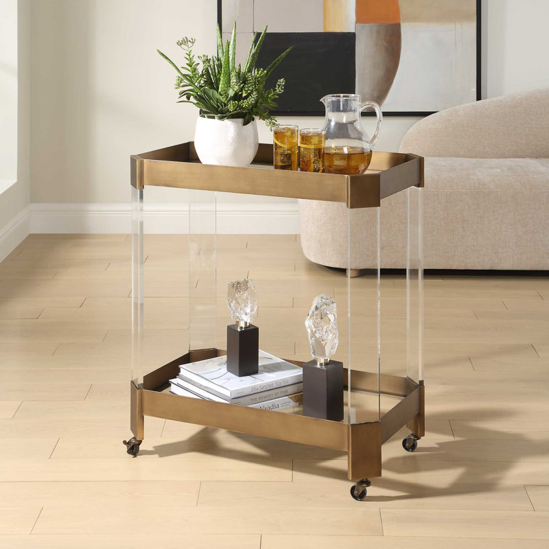 Uttermost Giselle Bronze Bar Cart