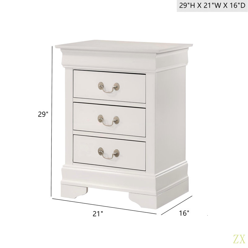 Table de chevet de charme, Blanc