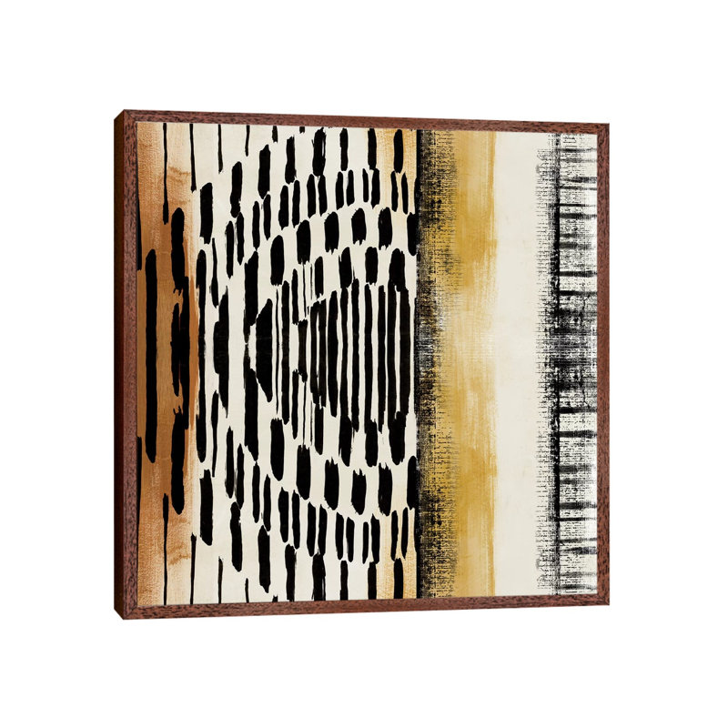 No Borders I by Eva Watts - Painting on Canvas, 45.72cm H x 45.72cm W x 3.81cm D, Classic Brown Wood Framed