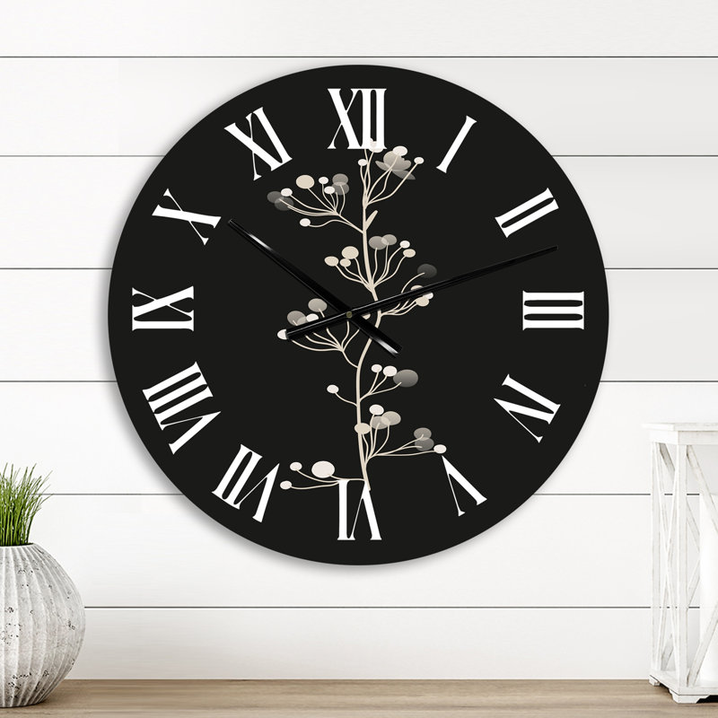 Horloge murale abstraite monochrome rétro, Petit