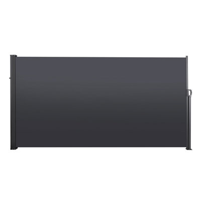 Auvent rétractable d'intimité pour balcon et eau, 118,1 po x 64,44 po (paravent gris foncé imperméable,
