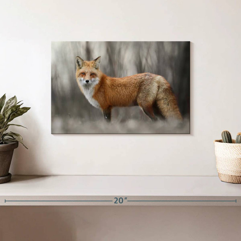 Renard roux charmant Brampt, H 8 po x l 12 po