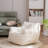 Soft Teddy Fabric Tufted Foam Bean Bag Chair With Teddy Fabric  Weight:Length39.37"×Width37"×Height27.56"-1313060498