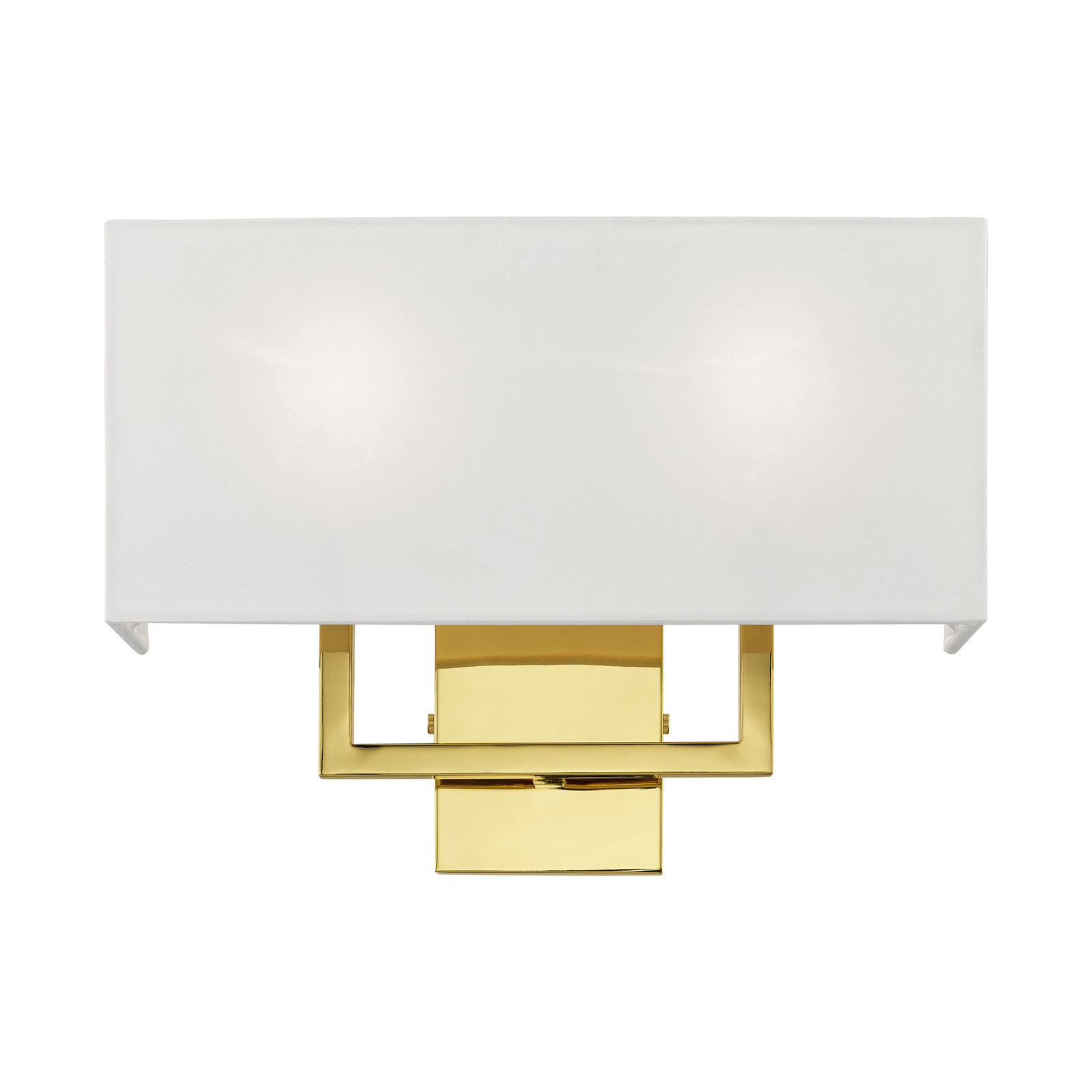 Willow 2 Light Dimmable Corner Wall Light, 12" H x 16" W x 3.88" D, Polished Brass