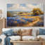 Bleu, vert, été, pré, charme, bleu, Bonnets I - Blue Bonnets, art mural, salon-565807240-804325839