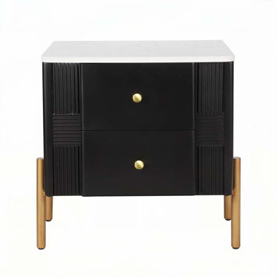 Nightstand with 2 Storage Drawer