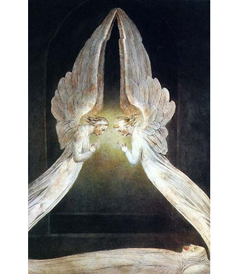 «Christ in The Sepulcher» par William Blake, reproduction d'art