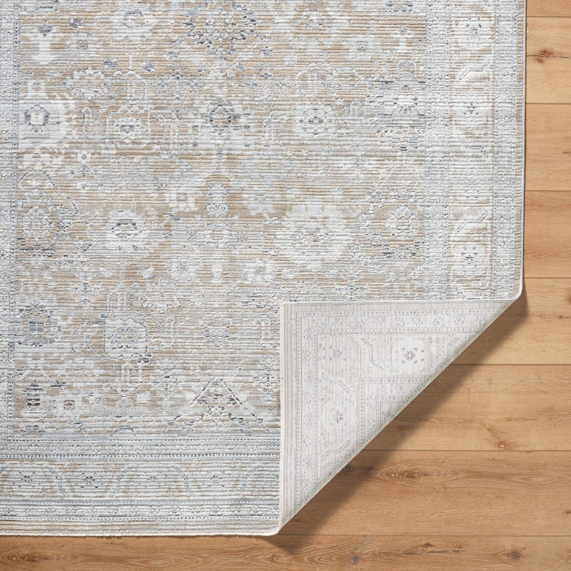 Tapis traditionnel tissé à la machine Boltri, Rectangle 6 pi 7 po x 9 pi