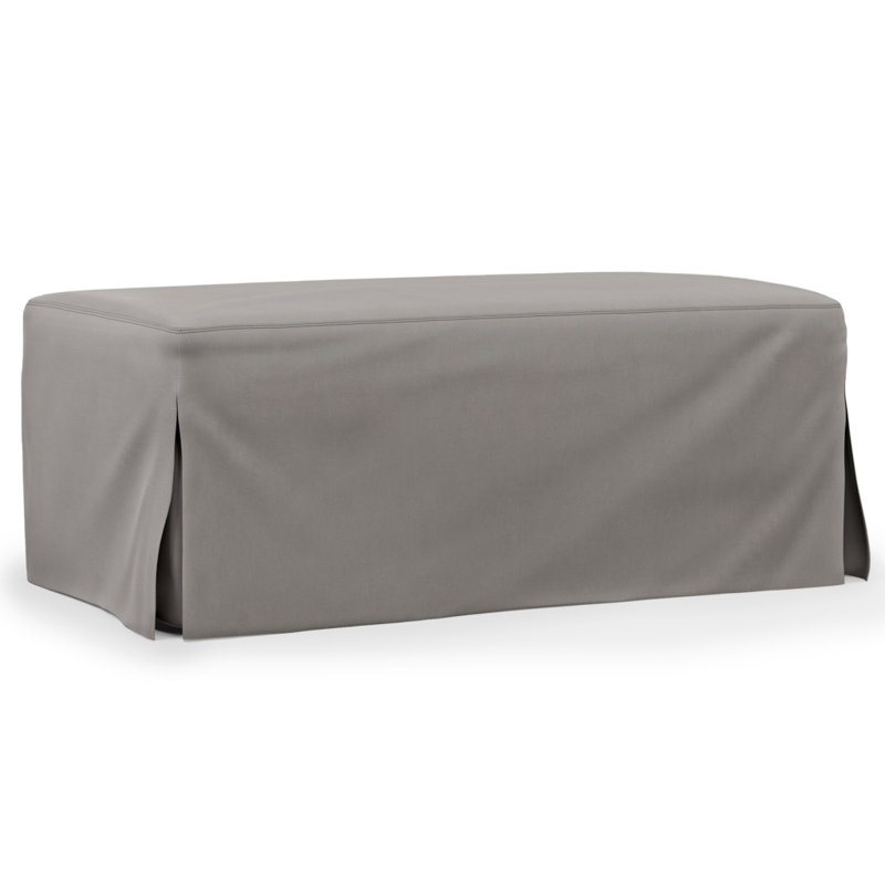 Mcneese Upholstered Ottoman, Slate