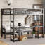 Lit superposé au-dessus de métal / surélevé avec bureau et tablettes, multiples utilisations se pliant dans un canapé avec DEL et USB