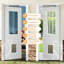 Portes extérieures - 1 plaque de porte en panneau de fibres à densité moyenne blanc transparent avec grande porte pour animaux-111361784