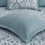 Ensemble d'édredon 8 pièces jacquard turquoise / argent grand-119181169-119181166