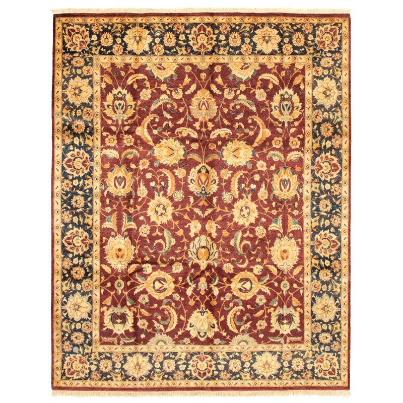 One-of-a-Kind Rectangle 8' X 10'3" New Age Wool Area Rug in Dark Red