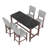 Space-saving Mid-century Modern Dining Set, Rubber Wood, Ideal For Compact Spaces