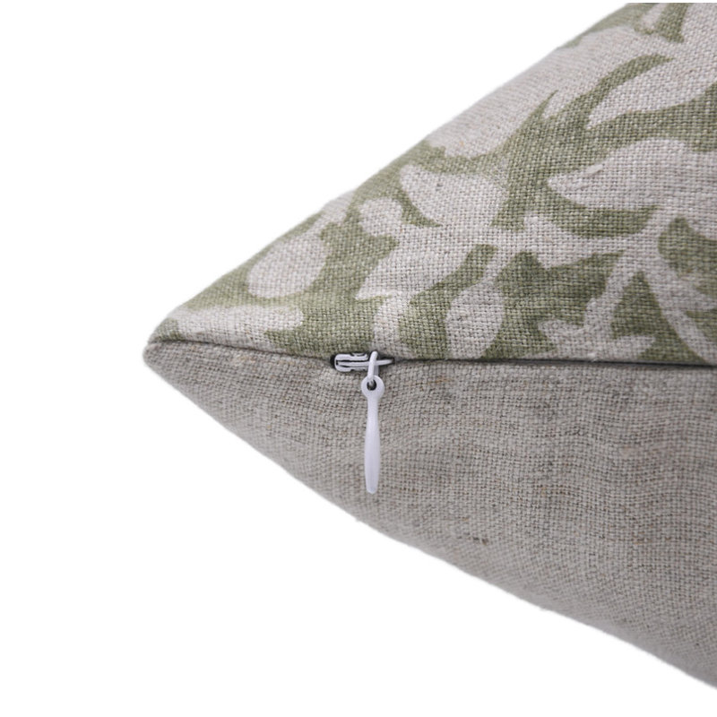 Linen Pillow Cover, 14"H x 14"W, Pink Floral 1, Square