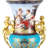Elegant Porcelain & Bronze Classic Rococo Design Vase with Ornate Handles for Living Spaces