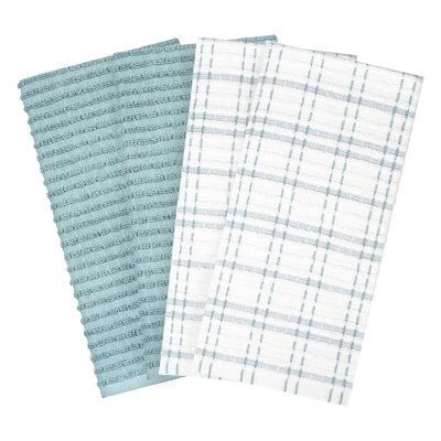Royale Solid and Coordinate Kitchen Towel Set