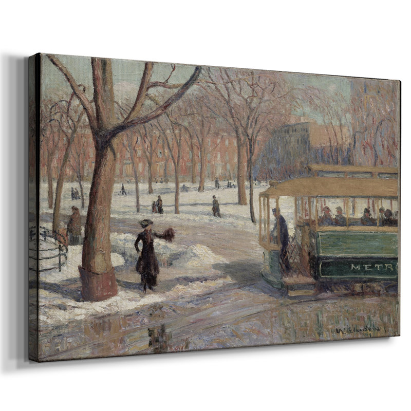 Paysage rétro -DIV, H 9 po x l 13 po x P 1,5 po, Toile tendue