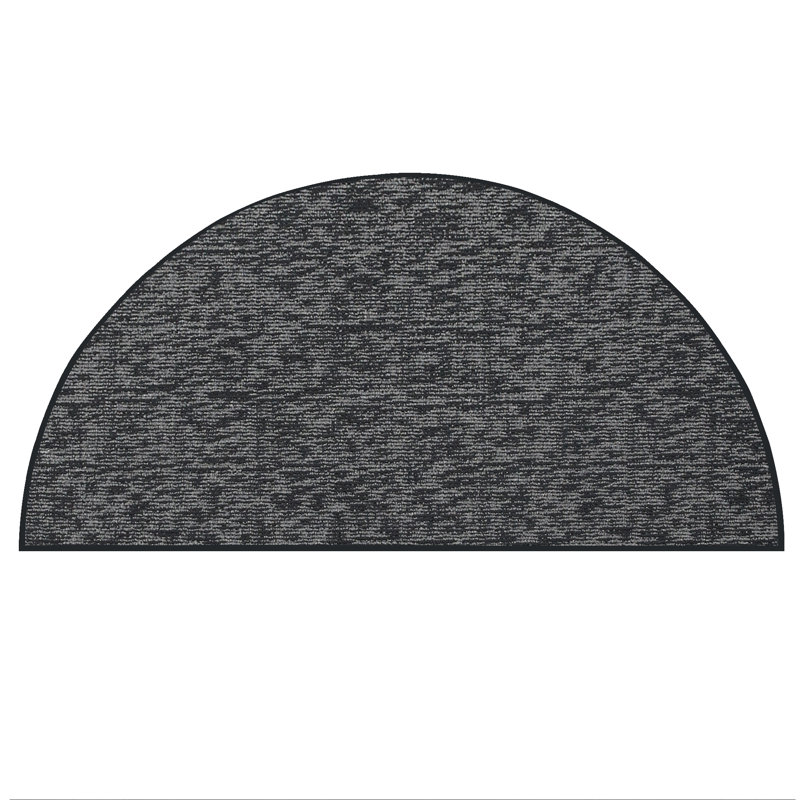 Tapis décoratif Elemental - gris foncé délavé à imprimé géométrique, Ovale 3 pi x 5 pi